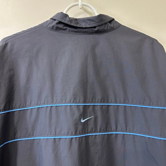 Nike Vtg Mens Sz XXL Gray & Blue Full Zip Windbreaker Jacket Gray Tag Logo - Picture 7 of 7